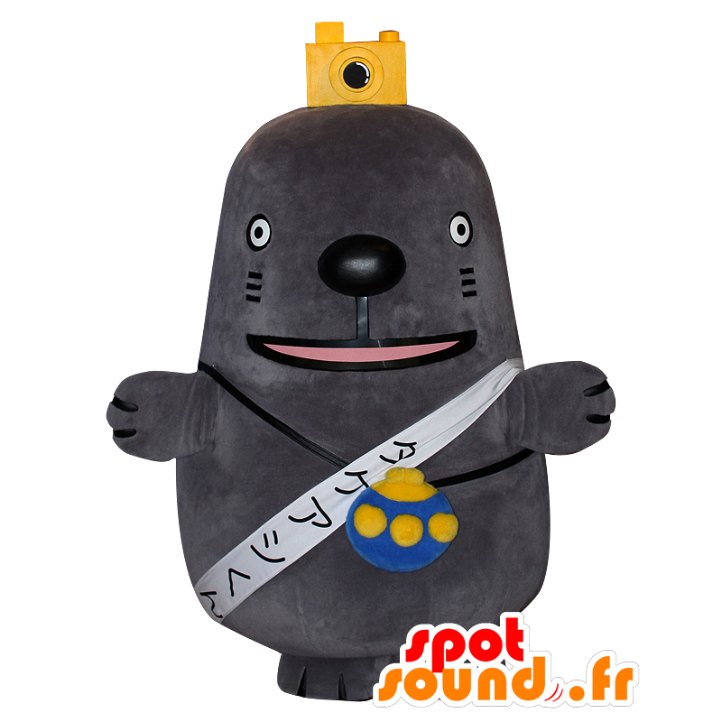 Mascota Takeashikun, lobo marino gris con una cámara - MASFR27522 - Yuru-Chara mascotas japonesas