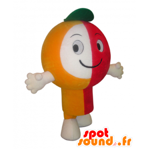 Kawasaki Myuton mascot, man orange circle, red and white - MASFR27523 - Yuru-Chara Japanese mascots