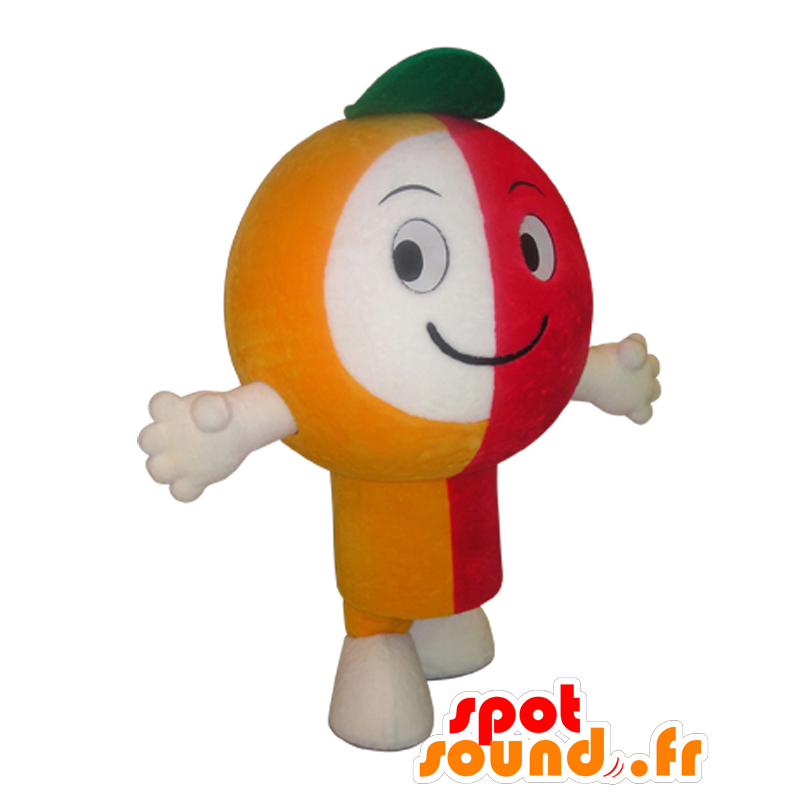 Kawasaki Myuton mascot, man orange circle, red and white - MASFR27523 - Yuru-Chara Japanese mascots