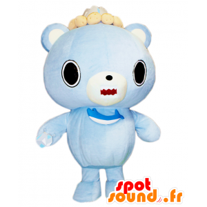 Mascota de Shari-tsu, azul y blanco oso de peluche con un pez - MASFR27526 - Yuru-Chara mascotas japonesas