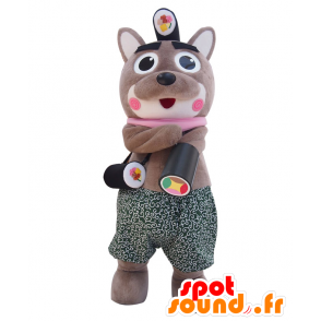 ChinTaro Maskottchen, braune und weiße Fuchs mit maki - MASFR27527 - Yuru-Chara japanischen Maskottchen