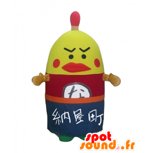 Nayamacchi mascotte, gallo gigante giallo, rosso e blu - MASFR27528 - Yuru-Chara mascotte giapponese