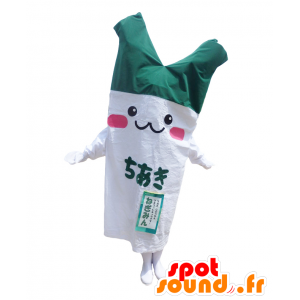 Mascot Negimin, kæmpe hvid og grøn purre - Spotsound maskot
