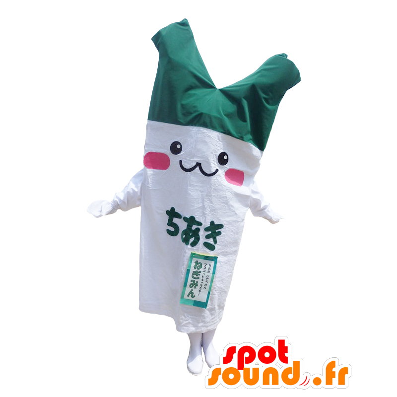 Mascot Negimin, kæmpe hvid og grøn purre - Spotsound maskot