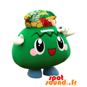 Mascotte de Komoro, bonhomme vert avec des fruits et légumes - MASFR27536 - Mascottes Yuru-Chara Japonaises