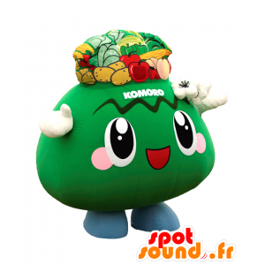 Komoro maskot, grøn mand med frugt og grøntsager - Spotsound