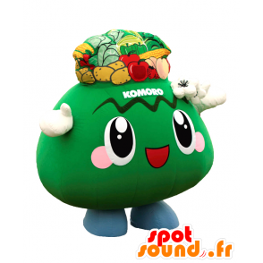 Komoro maskot, grön man med frukt och grönsaker - Spotsound
