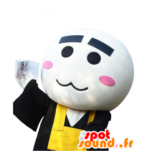 Mascotte Pokuchin monaco in abito tradizionale nero e giallo - MASFR27538 - Yuru-Chara mascotte giapponese