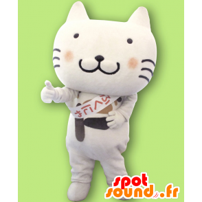 Fukunyan Maskottchen, beige Katze mit einem großen Kopf - MASFR27540 - Yuru-Chara japanischen Maskottchen