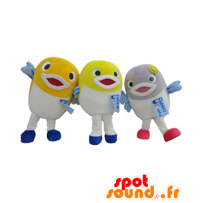 Maskottchen der Kawabata Familie. 3 bunte Fische - MASFR27542 - Yuru-Chara japanischen Maskottchen