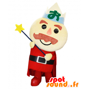 Kabouter mascotte in rode outfit, en een berg op het hoofd - MASFR27548 - Yuru-Chara Japanse Mascottes