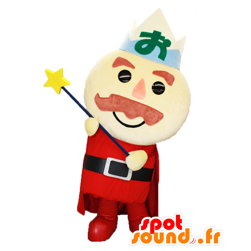 Mascotte de lutin en tenue rouge, et une montagne sur la tête - MASFR27548 - Mascottes Yuru-Chara Japonaises
