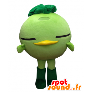 Mascota Akapakkun, pájaro verde y amarillo, en forma de bola - MASFR27550 - Yuru-Chara mascotas japonesas