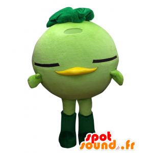 Mascot Akapakkun, groene en gele vogel, bal-vormige - MASFR27550 - Yuru-Chara Japanse Mascottes
