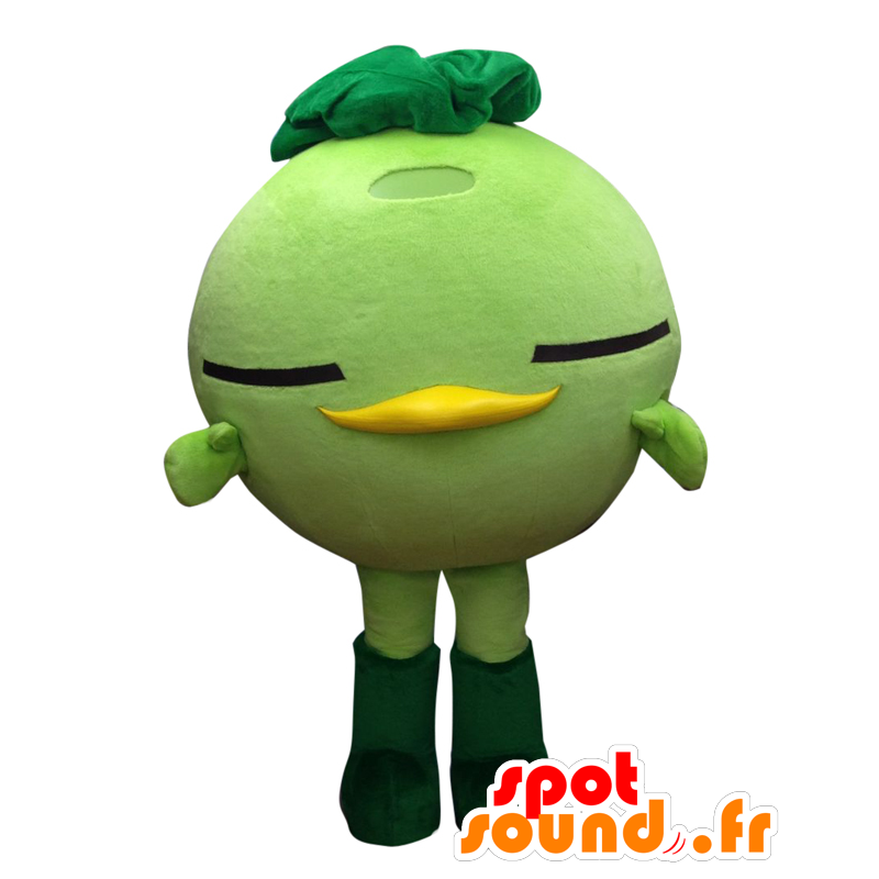 Mascot Akapakkun, groene en gele vogel, bal-vormige - MASFR27550 - Yuru-Chara Japanse Mascottes