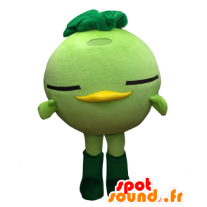 Mascotte de Akapakkun, oiseau vert et jaune, en forme de boule - MASFR27550 - Mascottes Yuru-Chara Japonaises