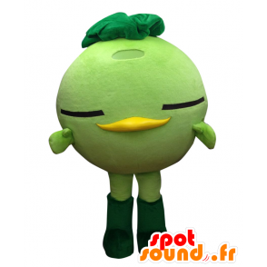 Mascot Akapakkun, vihreä ja keltainen lintu, pallomainen - MASFR27550 - Mascottes Yuru-Chara Japonaises