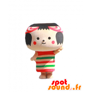 Mascotte de Bocko Can chan, de vacancier avec un foulard rouge - MASFR27553 - Mascottes Yuru-Chara Japonaises