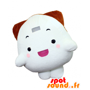 Mascotte de Bun-chan, bonhomme blanc et marron - MASFR27556 - Mascottes Yuru-Chara Japonaises