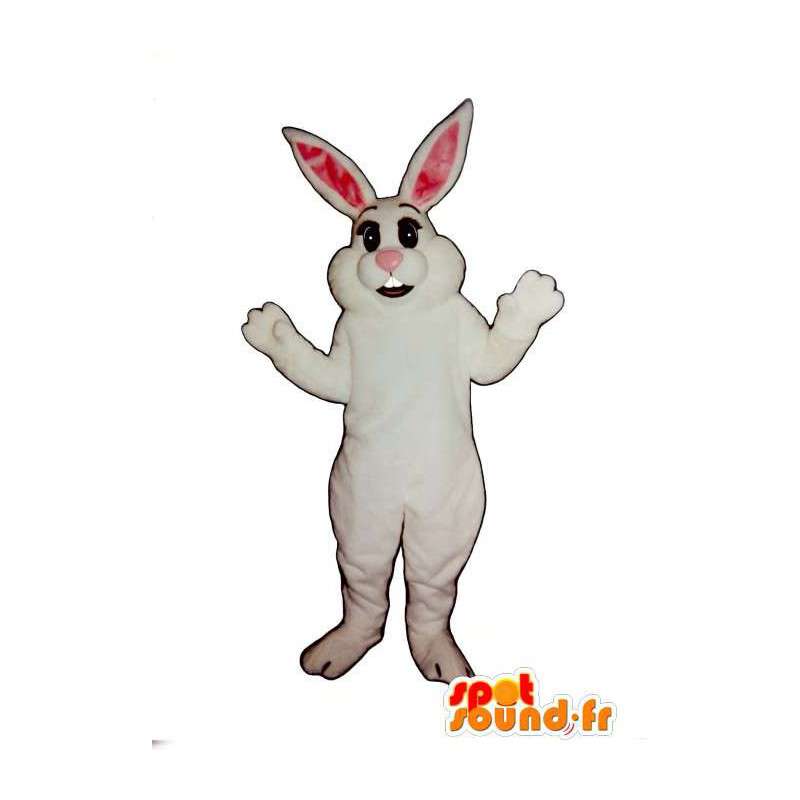 Hvid kanin maskot, kæmpe - Spotsound maskot kostume