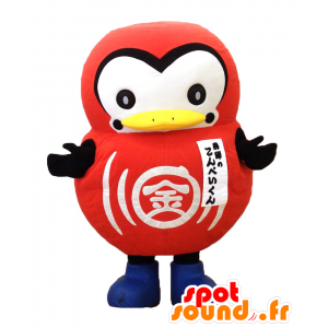 Mascotte de Hida Konpei kun, de pingouin rouge et blanc - MASFR27560 - Mascottes Yuru-Chara Japonaises