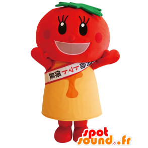 Tomati mascotte, pomodoro rosso, rotondo, gigante e sorridente - MASFR27563 - Yuru-Chara mascotte giapponese