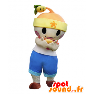 Mascot Kotsu-dori, wit en blauw sneeuwpop, reuze zaad - MASFR27566 - Yuru-Chara Japanse Mascottes