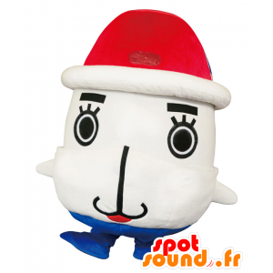 Mascotte de Shippurin, bonhomme blanc avec un bonnet sur la tête - MASFR27571 - Mascottes Yuru-Chara Japonaises