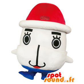 Mascotte de Shippurin, bonhomme blanc avec un bonnet sur la tête - MASFR27571 - Mascottes Yuru-Chara Japonaises