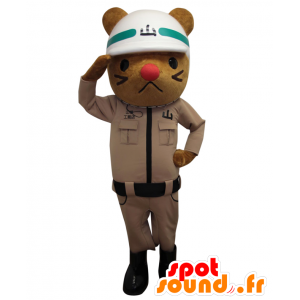 Yamane-kun Maskottchen, braune Maus in Polizeiuniformen - MASFR27574 - Yuru-Chara japanischen Maskottchen