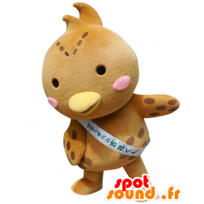 Maskot Fukakusa, křepelky, hnědé a růžové ptáka - MASFR27579 - Yuru-Chara japonské Maskoti