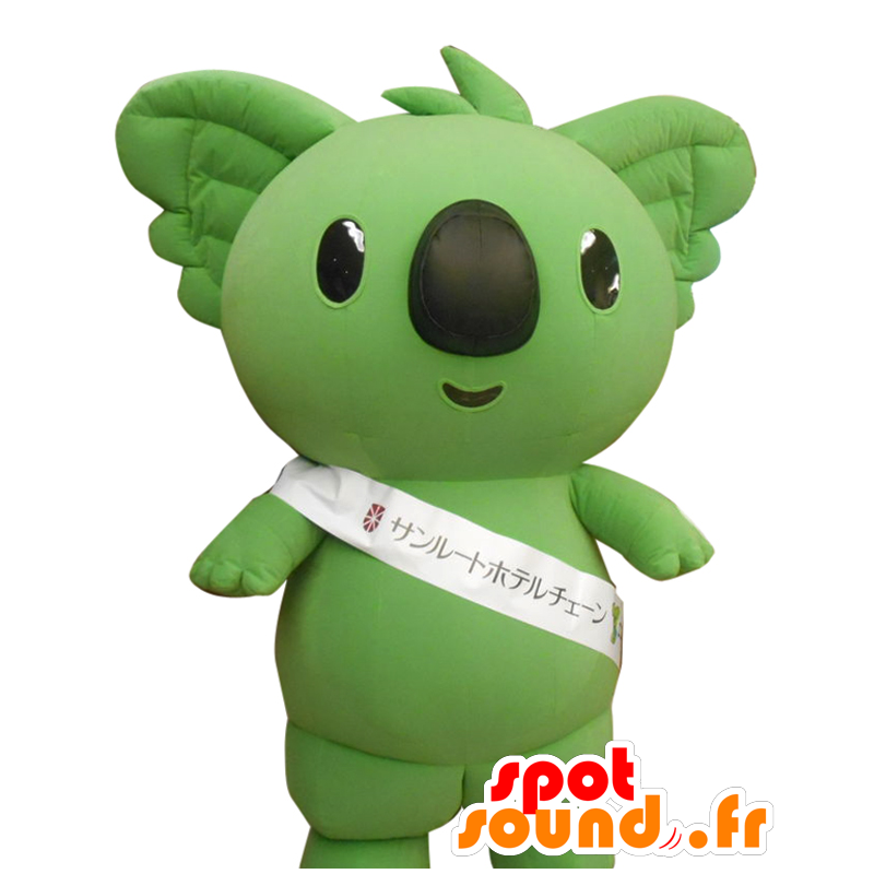 Mascotte de Ekoara, de koala vert avec un nez noir - MASFR27583 - Mascottes Yuru-Chara Japonaises
