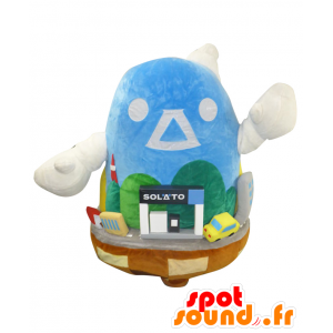 Mascot Sorat-Kun, eine Tankstelle mit einem Auto - MASFR27592 - Yuru-Chara japanischen Maskottchen