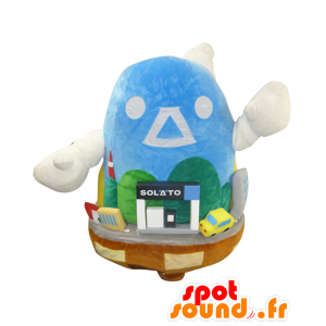 Mascot Sorat-kun, a gas station with a car - MASFR27592 - Yuru-Chara Japanese mascots