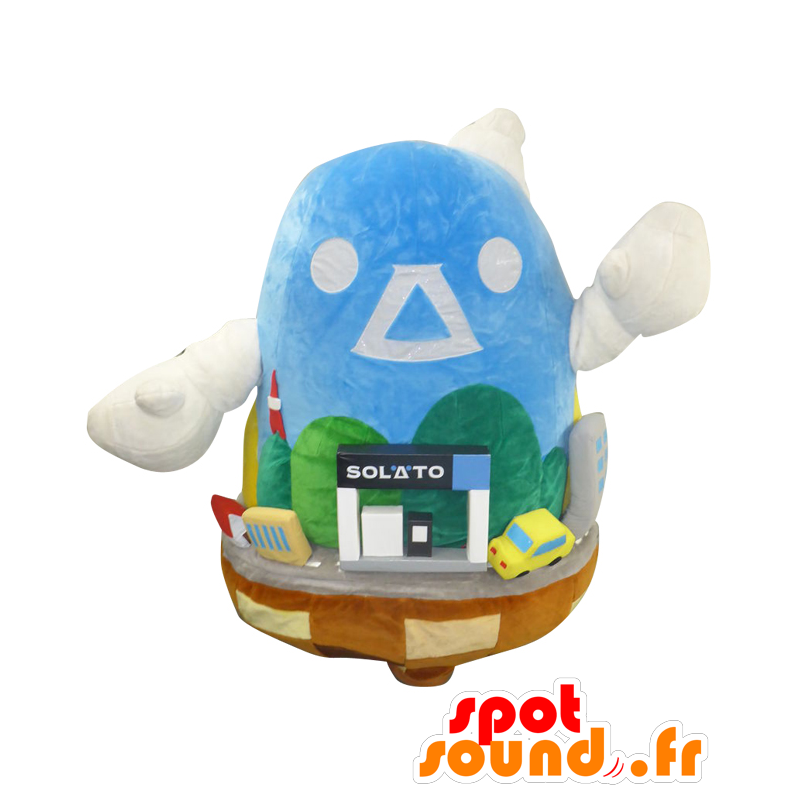 Mascot Sorat-Kun, eine Tankstelle mit einem Auto - MASFR27592 - Yuru-Chara japanischen Maskottchen