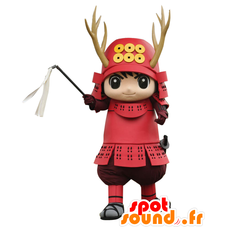 Mascota Yukki, samurai roja con asta de ciervo - MASFR27593 - Yuru-Chara mascotas japonesas