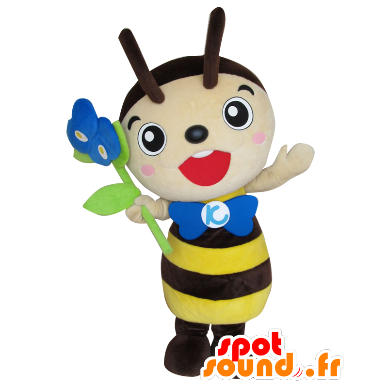 Abelha Mascot Machikatsu, vespa, inseto amarelo - MASFR27596 - Yuru-Chara Mascotes japoneses