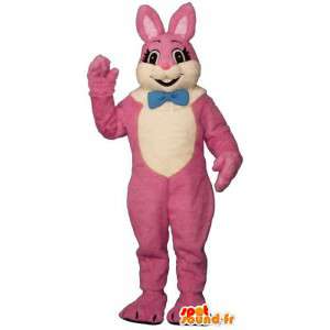 Costume de lapine rose et blanche - MASFR007100 - Mascotte de lapins