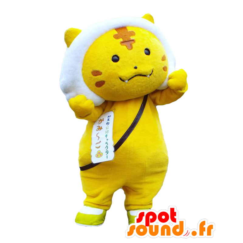 Kami-cho Maskottchen, gelbe Katze mit einem weißen Mähne - MASFR27603 - Yuru-Chara japanischen Maskottchen