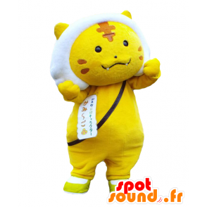 Mascotte de Kami-cho, de chat jaune avec une crinière blanche - MASFR27603 - Mascottes Yuru-Chara Japonaises