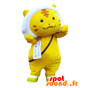 Kami-cho maskot, žlutá kočka s bílou hřívou - MASFR27603 - Yuru-Chara japonské Maskoti