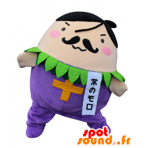 Mascot Moro, violet aubergine met een geel kruis - MASFR27604 - Yuru-Chara Japanse Mascottes