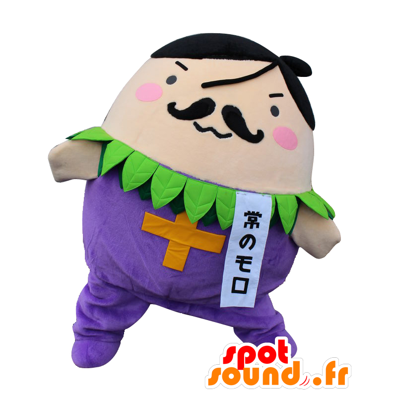 Mascotte Moro, viola melanzana con una croce gialla - MASFR27604 - Yuru-Chara mascotte giapponese