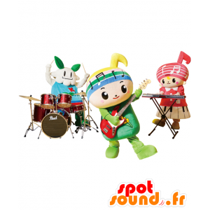 Mascottes de groupe de musique rock avec 3 personnages - MASFR27606 - Mascottes Yuru-Chara Japonaises