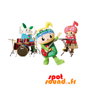 Mascotte rock band con 3 personaggi - MASFR27606 - Yuru-Chara mascotte giapponese