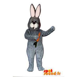 Grå og hvit kanin maskot. Rabbit Costume - Kanin maskot - MASFR007101 - SpotSound.fr