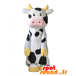Mascot Morin, kleine ronde koe, zwart en wit - MASFR27610 - Yuru-Chara Japanse Mascottes