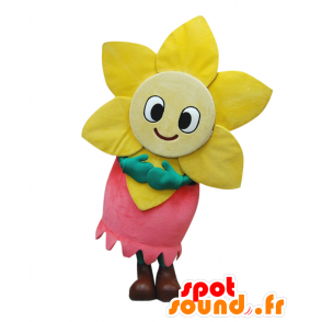 Mascota de gasa-chan, flor amarillo, sol, alegre - MASFR27614 - Yuru-Chara mascotas japonesas