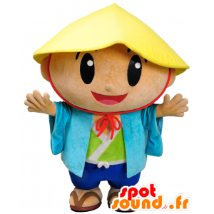 Tabimaru Maskottchen. Jungen-Maskottchen mit einem chinesischen Hut - MASFR27617 - Yuru-Chara japanischen Maskottchen