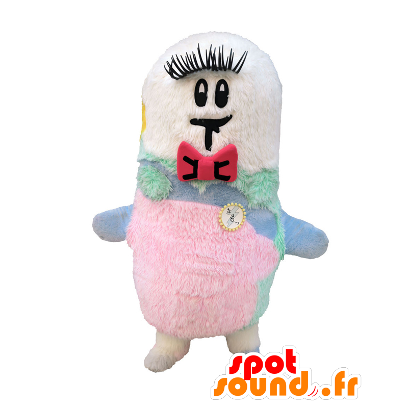 Mascot Shimokki. roze en witte sneeuw pop mascotte - MASFR27618 - Yuru-Chara Japanse Mascottes